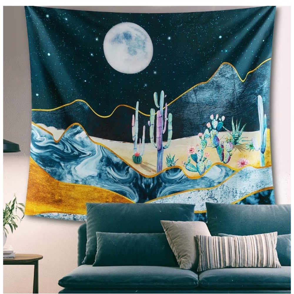 Desert Cactus Moon tapestry - Picture 4 of 4